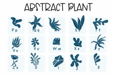 Abstract Plants by Sirinart — Dingbats Font — thumbnail 3