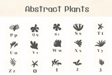 Abstract Plants by Ketsarin — Dingbats Font — thumbnail 3