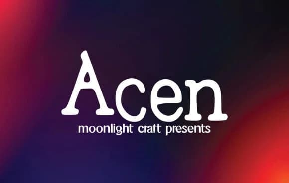 Acen by moonlight craft — Slab Serif Font