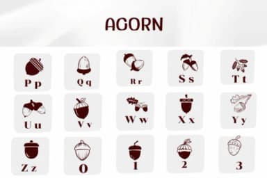 Acorn by Ketsarin — Dingbats Font — thumbnail 3