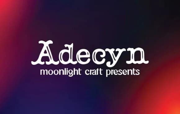 Adecyn by moonlight craft — Slab Serif Font
