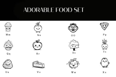 Adorable Food Set by Heartcraft Atelier — Dingbats Font — thumbnail 3