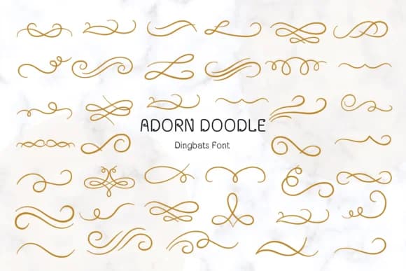 Adorn Doodle by Nun Sukhwan — Dingbats Font