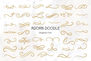 Adorn Doodle by Nun Sukhwan — Dingbats Font — thumbnail 1