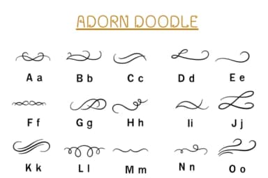 Adorn Doodle by Nun Sukhwan — Dingbats Font — thumbnail 2