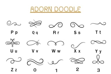 Adorn Doodle by Nun Sukhwan — Dingbats Font — thumbnail 3