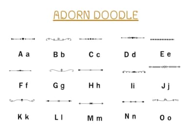 Adorn Doodle by Nun Sukhwan — Dingbats Font — thumbnail 2