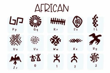 African by Sirinart — Dingbats Font — thumbnail 3