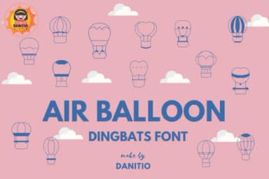 Air Balloon by danita.kukkai — Dingbats Font — thumbnail 1