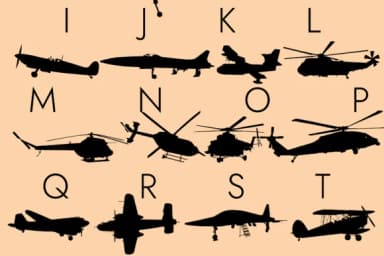 Aircrafts Silhouettes by Minimalistartstudio — Dingbats Font — thumbnail 2