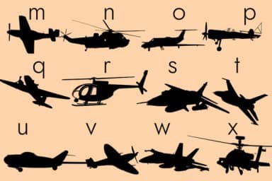 Aircrafts Silhouettes by Minimalistartstudio — Dingbats Font — thumbnail 5