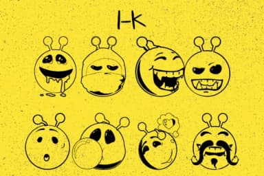 Aliens Emojis by Minimalistartstudio — Dingbats Font — thumbnail 3