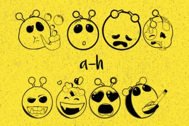 Aliens Emojis by Minimalistartstudio — Dingbats Font — thumbnail 6