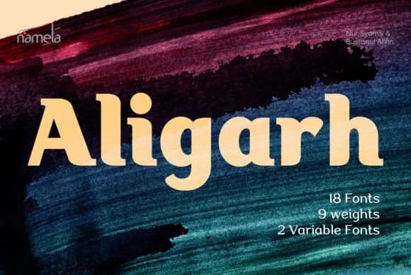 Aligarh by namelatype — Slab Serif Font