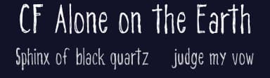 CF Alone on the Earth by Cloutierfontes — Script Handwritten Font — thumbnail 2