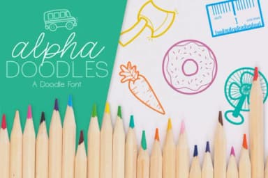Alpha Doodles by browncowcreatives — Dingbats Font — thumbnail 1