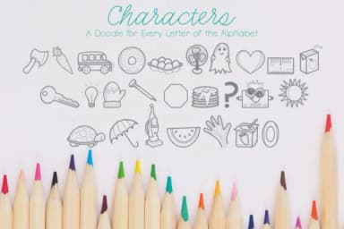 Alpha Doodles by browncowcreatives — Dingbats Font — thumbnail 2