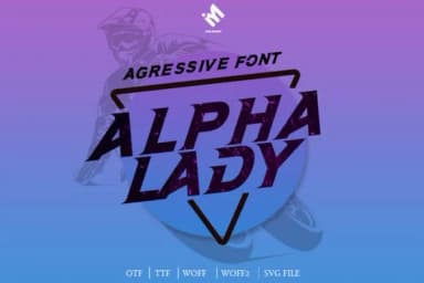 Alpha Lady by iyhulmonsta — Slab Serif Font — thumbnail 1