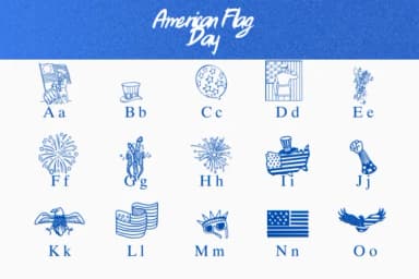 American Flag Day by Nongyao — Dingbats Font — thumbnail 2