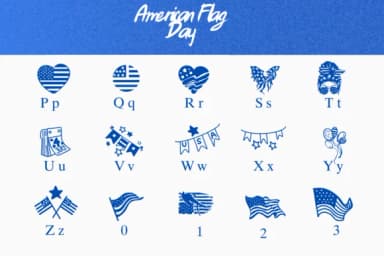 American Flag Day by Nongyao — Dingbats Font — thumbnail 3