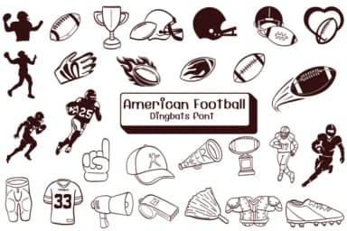American Football by Ketsarin — Dingbats Font — thumbnail 1