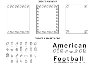 American Football Doodle by digitalplannerland — Dingbats Font — thumbnail 6