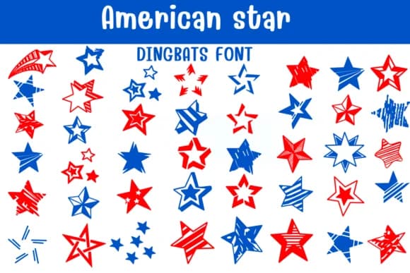 American Star by Sontaya — Dingbats Font