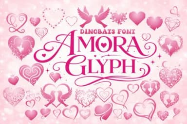 Amora Glyph by edywiyonopp — Dingbats Font — thumbnail 1