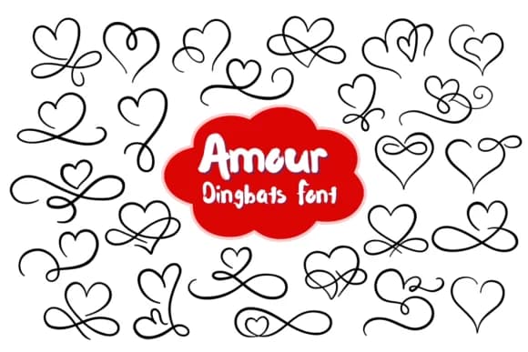 Amour by Nun Sukhwan — Dingbats Font