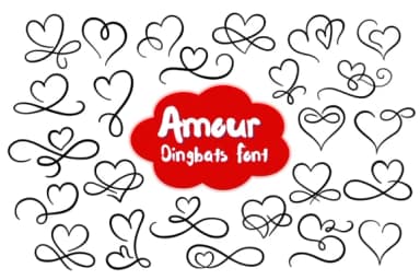 Amour by Nun Sukhwan — Dingbats Font — thumbnail 1