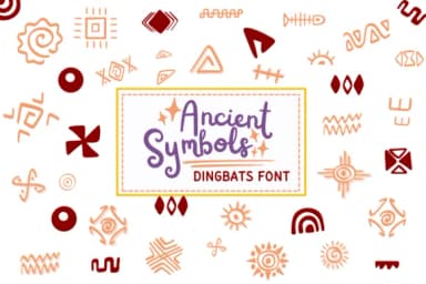Ancient Symbols by PraewDesigns — Dingbats Font — thumbnail 1