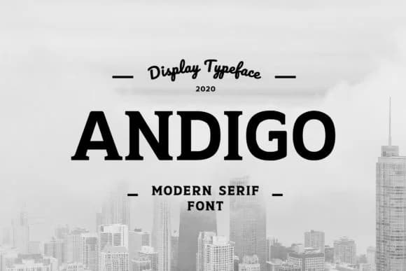 Andigo by uicreativenet — Slab Serif Font