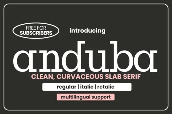 Anduba by Minimalistartstudio — Slab Serif Font