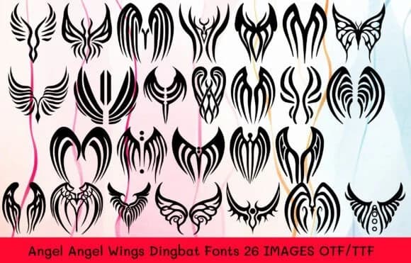Angel Angel Wings by MOMAT THIRTYONE — Dingbats Font