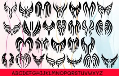 Angel Angel Wings by MOMAT THIRTYONE — Dingbats Font — thumbnail 2