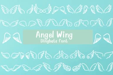 Angel Wing by Nongyao — Dingbats Font — thumbnail 1