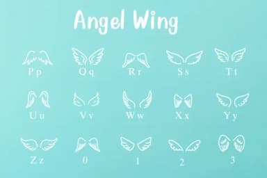 Angel Wing by Nongyao — Dingbats Font — thumbnail 3