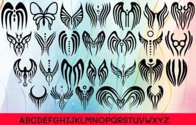 Angel Wings by MOMAT THIRTYONE — Dingbats Font — thumbnail 2