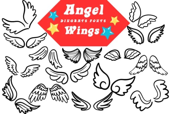 Angel Wings by Suphitchaya — Dingbats Font