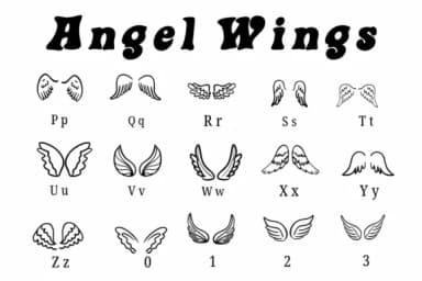 Angel Wings by Suphitchaya — Dingbats Font — thumbnail 3