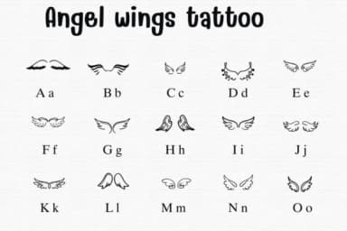 Angel Wings Tattoo by Sontaya — Dingbats Font — thumbnail 2