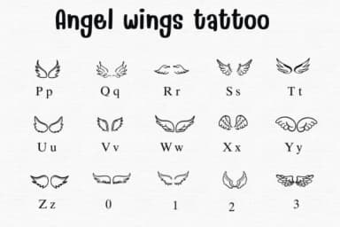 Angel Wings Tattoo by Sontaya — Dingbats Font — thumbnail 3