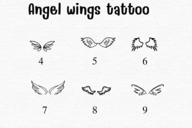 Angel Wings Tattoo by Sontaya — Dingbats Font — thumbnail 4