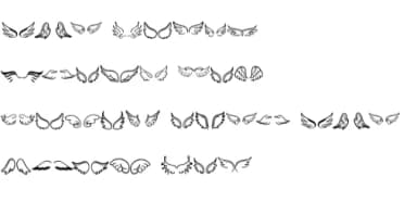 Angel Wings Tattoo by Sontaya — Dingbats Font — thumbnail 8