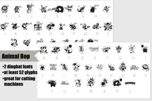 Animal Bop by Illustration Ink — Dingbats Font