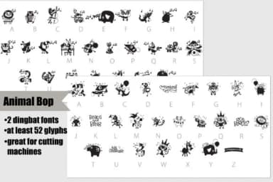 Animal Bop by Illustration Ink — Dingbats Font — thumbnail 1