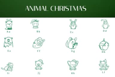 Animal Christmas by Heartcraft Atelier — Dingbats Font — thumbnail 2