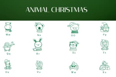 Animal Christmas by Heartcraft Atelier — Dingbats Font — thumbnail 3