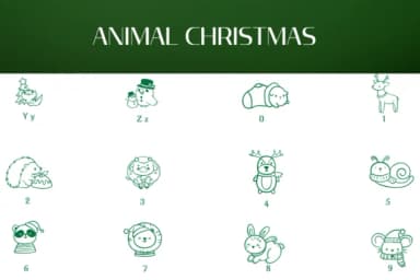 Animal Christmas by Heartcraft Atelier — Dingbats Font — thumbnail 4