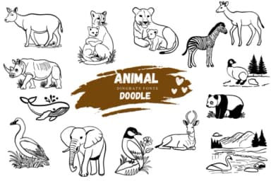 Animal Doodle by Suphitchaya — Dingbats Font — thumbnail 1